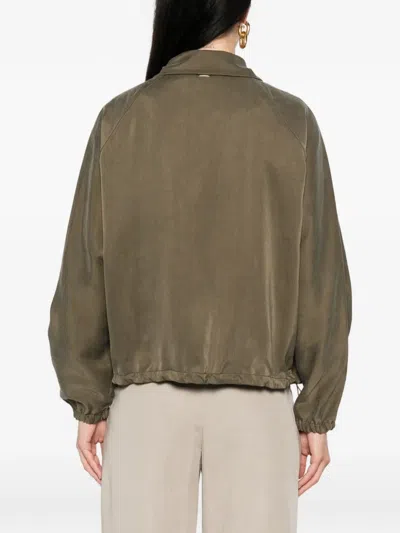 Herno Zip Jacket In Brown