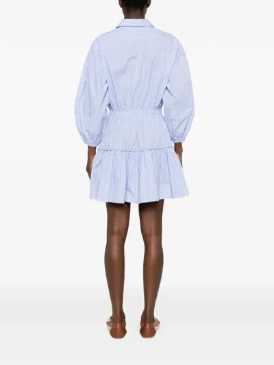 Sandro Striped-pattern Mini Dress In Blue