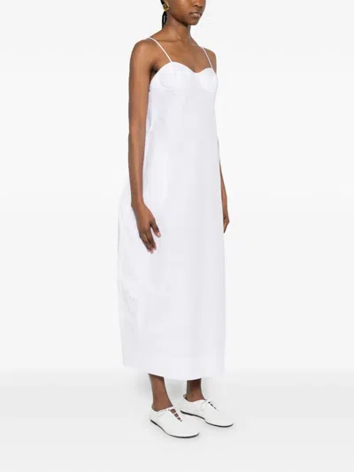 Rohe Bustier Voluminous Maxi Dress In Gray