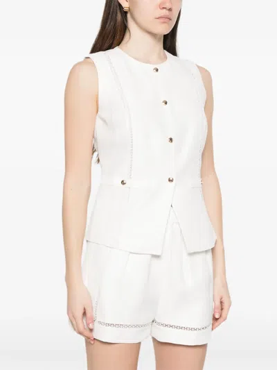 Maje Button-detailed Vest In Multi