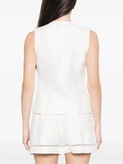 Maje Button-detailed Vest In Multi