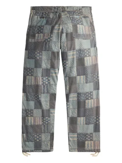 Rrl Patchwork Drawstring-fastening Trousers In Multi