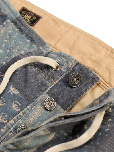 Rrl Patchwork Drawstring-fastening Trousers In Multi