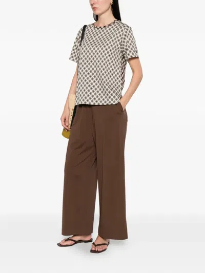 Weekend Max Mara Wkdbussola Patterned T-shirt In Multi