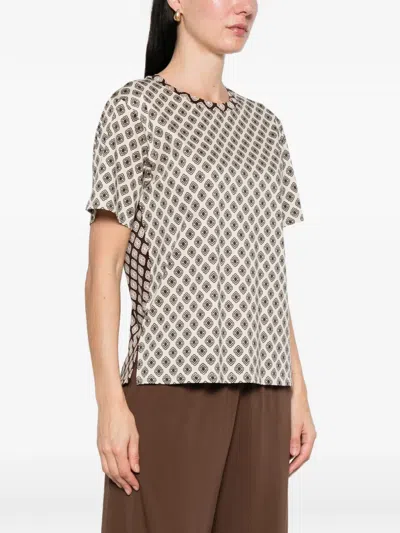 Weekend Max Mara Wkdbussola Patterned T-shirt In Multi