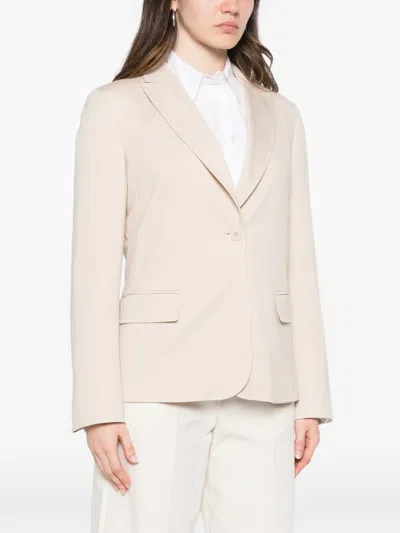 Weekend Max Mara Notched-lapel Blazer In Neutral