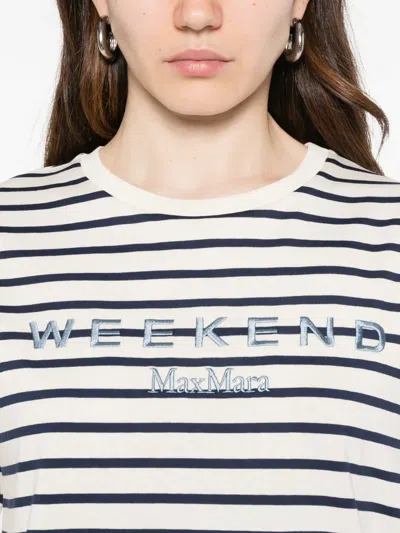 Weekend Max Mara Wkdbora Striped T-shirt In Multi