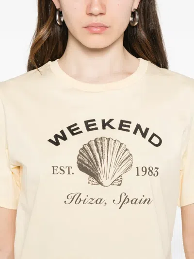 Weekend Max Mara Print T-shirt In Brown