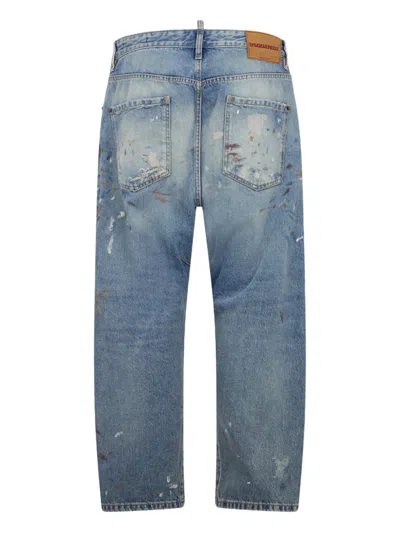 Dsquared2 Patchwork Jeans In Blue