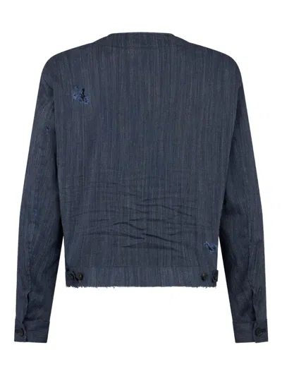 Dsquared2 Logo-patch Single-breasted Jacket In Blue
