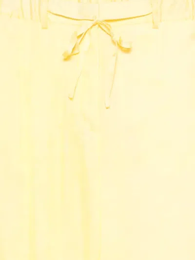 Manuel Ritz Drawstring Trousers In Yellow