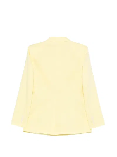Manuel Ritz Double-breasted Jacket In Yellow