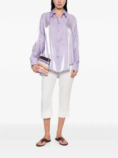 Manuel Ritz Buttoned Shirt In Purple