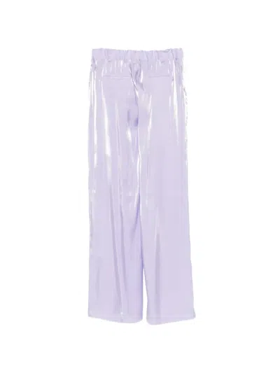 Manuel Ritz Drawstring Trousers In Purple