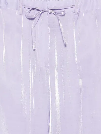 Manuel Ritz Drawstring Trousers In Purple