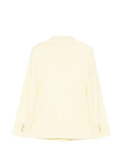 Manuel Ritz Double-breasted Jacket In Yellow