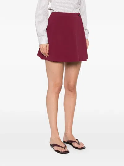 Manuel Ritz Wrap-design Shorts In Red