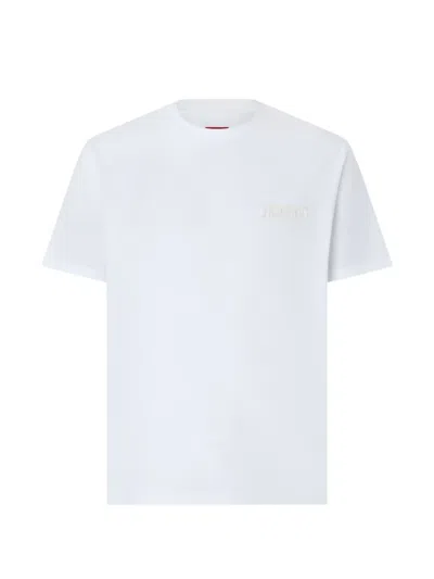Ferrari Logo-embroidered T-shirt In White