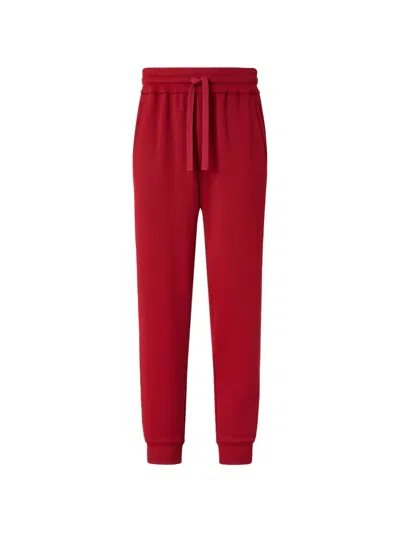 Ferrari Technical Jersey Fleece Pants In Burgundy