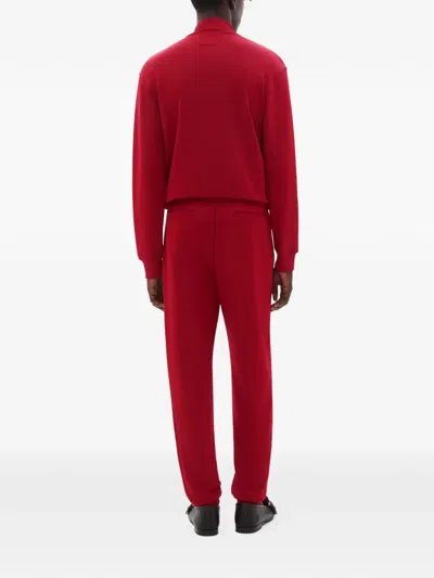 Ferrari Technical Jersey Fleece Pants In Burgundy
