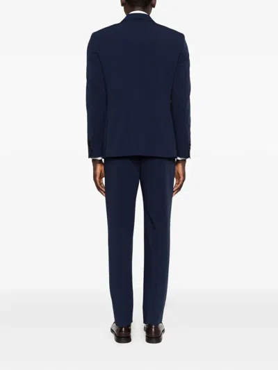 Manuel Ritz Single-breasted Suit In Blue