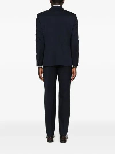 Manuel Ritz Double-breasted Suit In Black