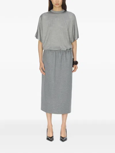 Carven Oversized T-shirt In Gray