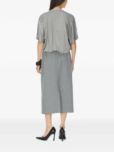Carven Oversized T-shirt In Gray