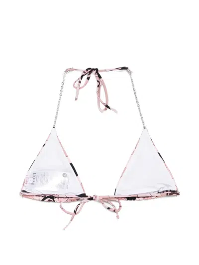 Pucci Chain-strap Triangle Bikini Top In Pink