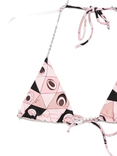 Pucci Chain-strap Triangle Bikini Top In Pink