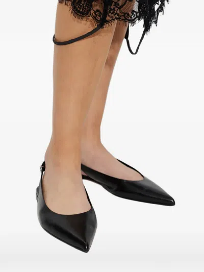 Aeyde Amelia Slingback Flats In Black