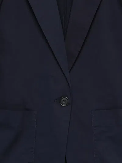 Aspesi Single-breasted Blazer In Blue