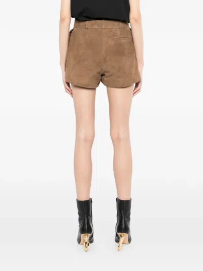 Monse Jacket Hem Short In Brown