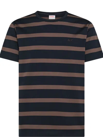 Sun 68 Striped T-shirt In Multi