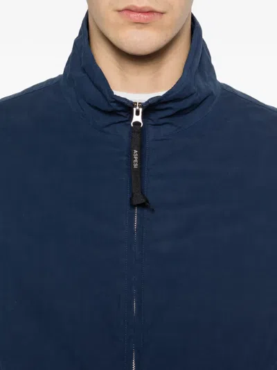 Aspesi Stanton Zip Jacket In Blue