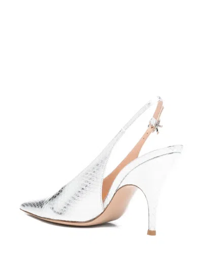 Gianvito Rossi Sofia Point Reptile-effect Pumps In Multi