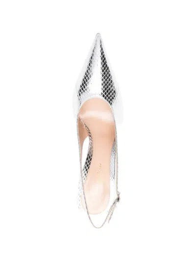 Gianvito Rossi Sofia Point Reptile-effect Pumps In Multi
