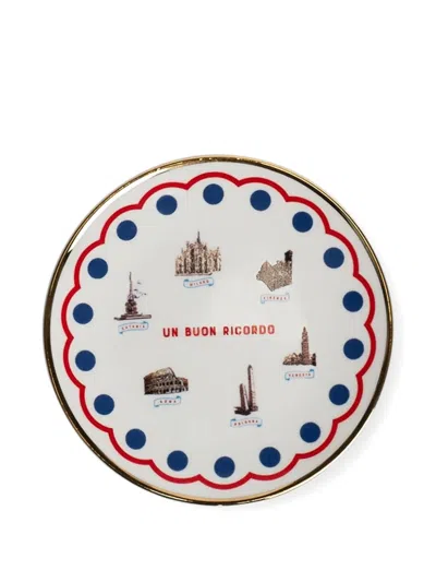 Bitossi Home Little Printed Plates Set In Multi