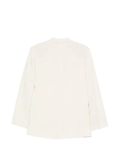 Aspesi Buttoned Long-sleeve Blazer In Metallic