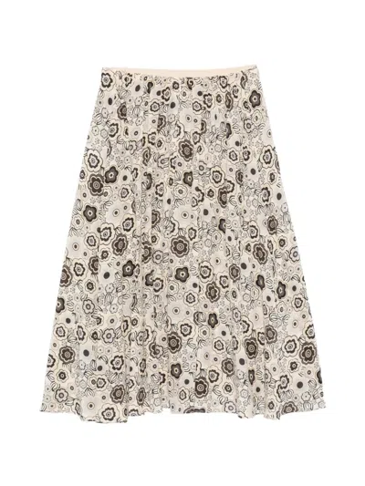 Aspesi Printed Midi Skirt In Multi
