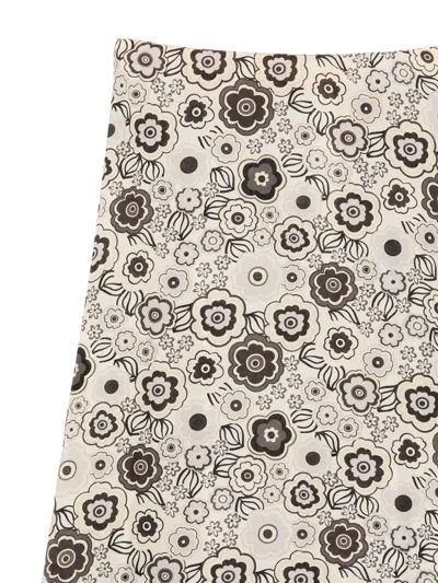 Aspesi Printed Midi Skirt In Multi