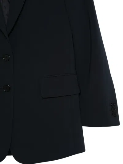 Aspesi Long-sleeve Buttoned Blazer In Blue