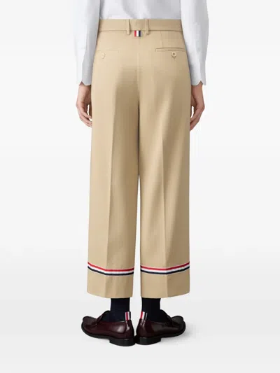 Thom Browne Stripe Chino Pants In Neutral