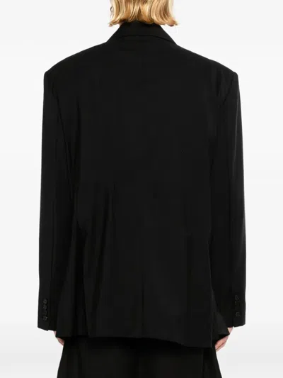 Feng Chen Wang Wool Blazer In Brown