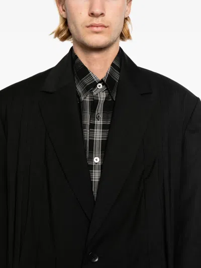 Feng Chen Wang Wool Blazer In Brown