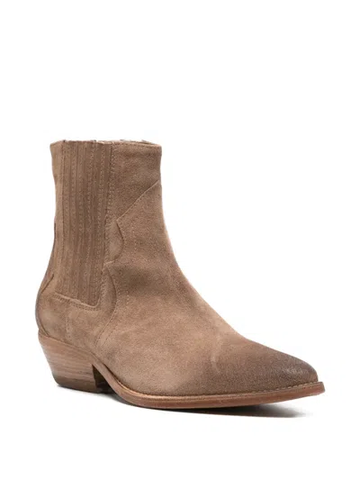 Julie Dee Pointed Boots In Blue