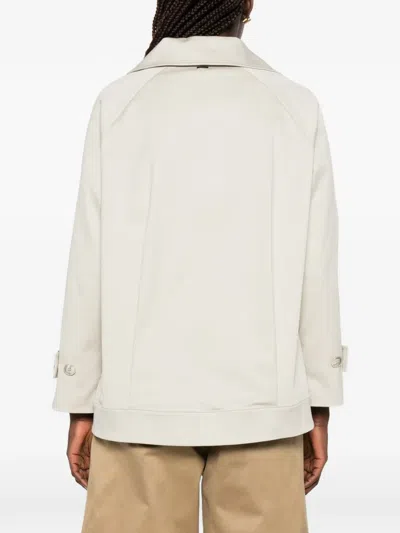 Herno Double-breasted Jacket In Neutral