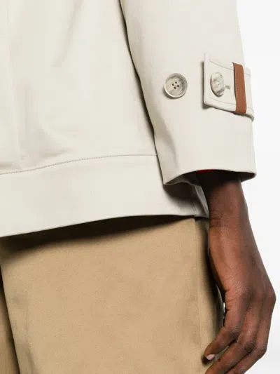 Herno Double-breasted Jacket In Neutral