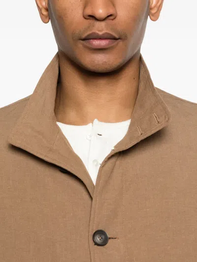 Herno Flap-pockets Bomber Jacket In Brown