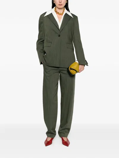 Joseph Maati Button Wool Jacket In Green